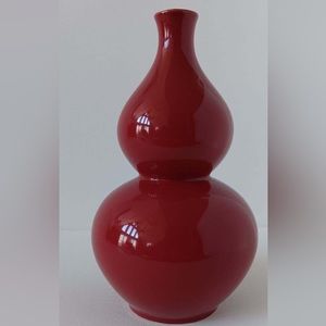 Vintage Oxblood Gourd Vase